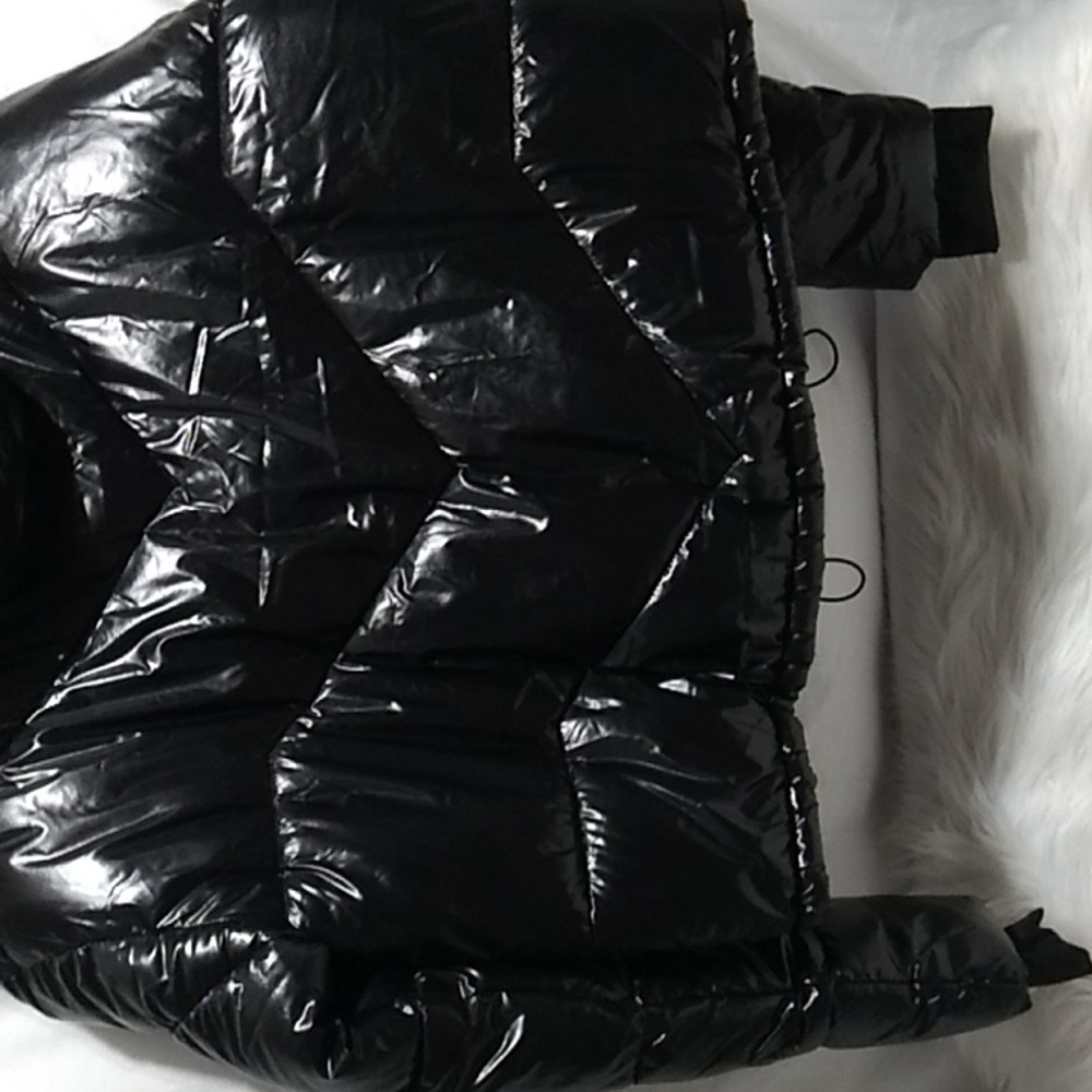 NWOT Love & Sports Shiny Puffer Coat W Hood Sz.Lg 12-14 - Picture 9 of 13